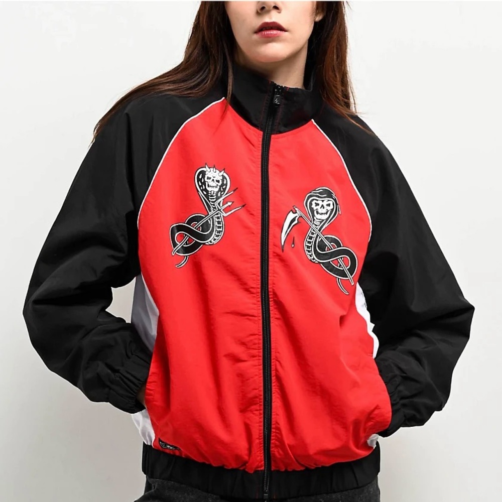 Red and Black Track Jacket